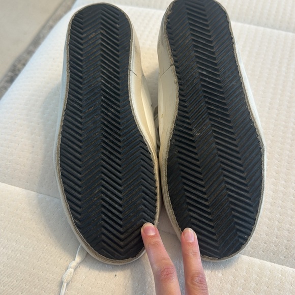 Golden Goose White and Pink Distressed Sneakers - Picture 2 of 4